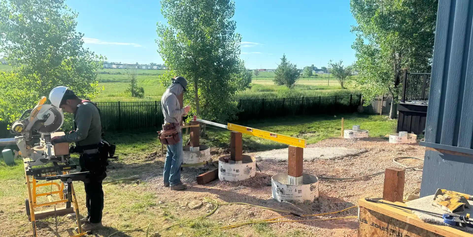 Guys woodworking and fixing somethings